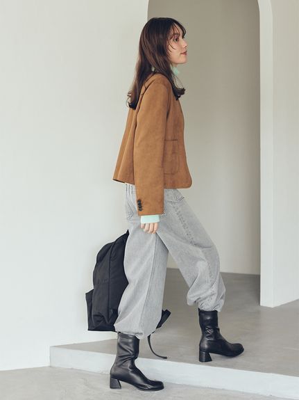 パッチポケットコンパクトスエードジャケット(ジャケット)｜アウター