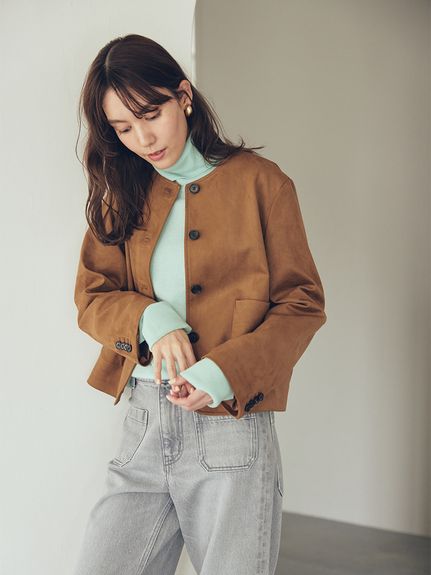 パッチポケットコンパクトスエードジャケット(ジャケット)｜アウター