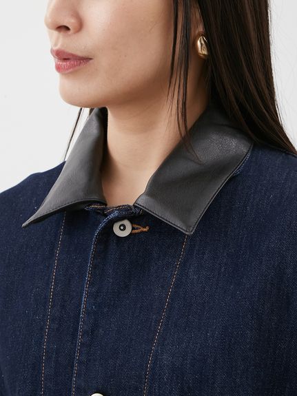 ハーフ丈デニムカバーオール(デニムジャケット)｜アウター｜Mila Owen