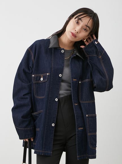 Mila Owen 新品タグ付き ワイドスリーブクロップドデニムジャケット Amazon | [ミラオーウェン] ワイドスリーブクロップドデニム