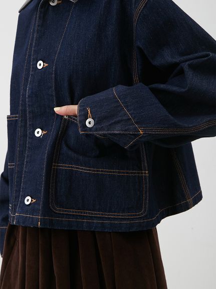 ショート丈デニムカバオール(デニムジャケット)｜アウター｜Mila Owen