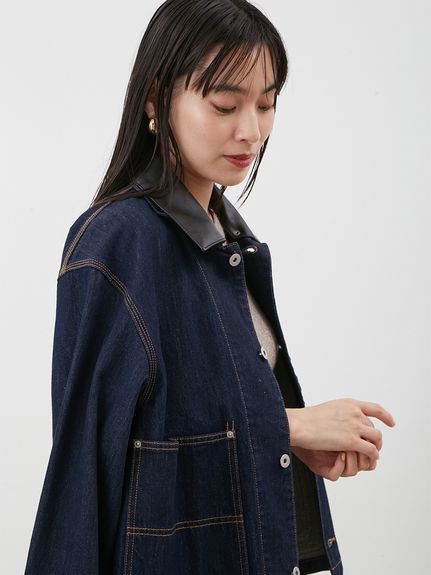 ショート丈デニムカバオール(デニムジャケット)｜アウター｜Mila Owen