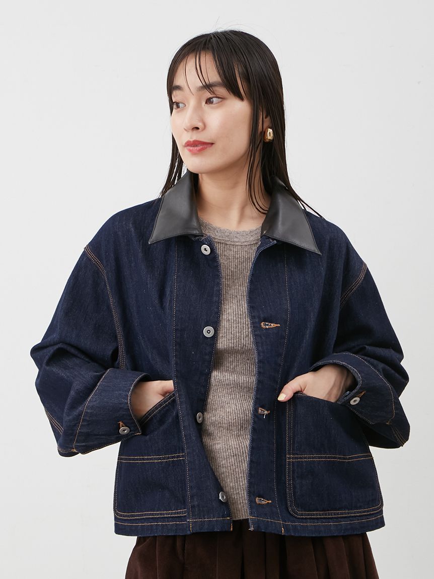 Mila Owen 新品タグ付き ワイドスリーブクロップドデニムジャケット Amazon | [ミラオーウェン] ワイドスリーブクロップドデニム