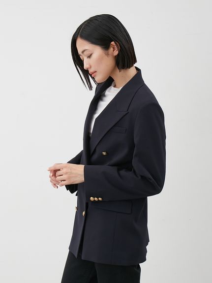 【美品】Mila Owen 金ぼたんダブルブレストロングブレザー 金釦ダブルブレストロングブレザー(テーラードジャケット