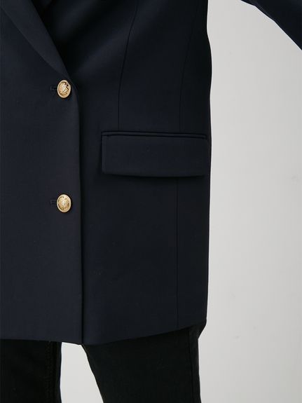 金釦ダブルブレストロングブレザー(テーラードジャケット)｜アウター