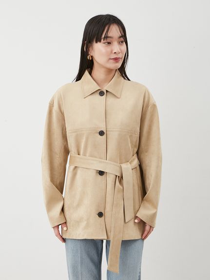 MilaOwen（ミラ オーウェン）　ステンカラースウェードブルゾン ステンカラーリサイクスウェードライクブルゾン(ブルゾン