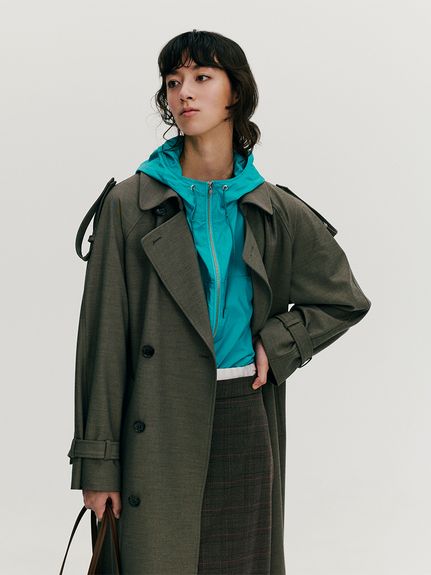 Mila owen 高級 ポンチョ PONTETORTO生地　ブルー Mila owen 高級 ポンチョ PONTETORTO生地 ブルー
