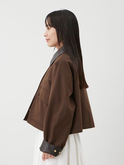 ショート丈ハンティングジャケット　BEG Mila Owen Mila Owen｜ショートテントシルエットハンティングジャケット