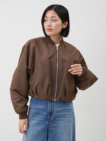 新品未使用タグ付✨ミラオーウェン✨アウター フリーサイズ リサイクルナイロンショートバブルMA-1(ブルゾン)|アウター