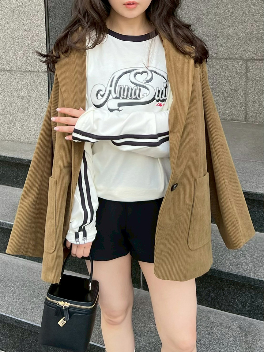 セットアップ対応】コーデュロイパッチポケットシングルジャケット