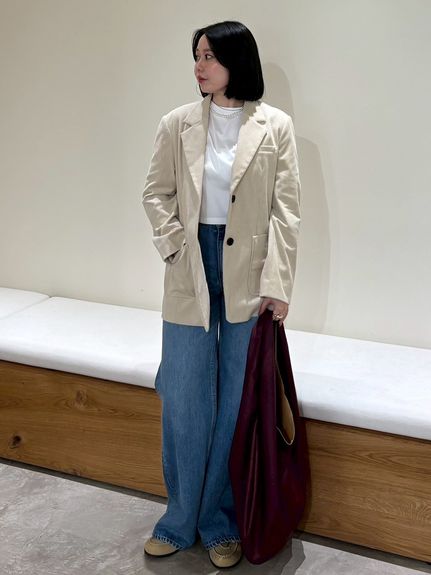 Mila Owen コーデュロイパッチポケットシングルジャケット Mila Owen｜【セットアップ対応】コーデュロイパッチポケットシングル