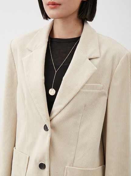 セットアップ対応】コーデュロイパッチポケットシングル