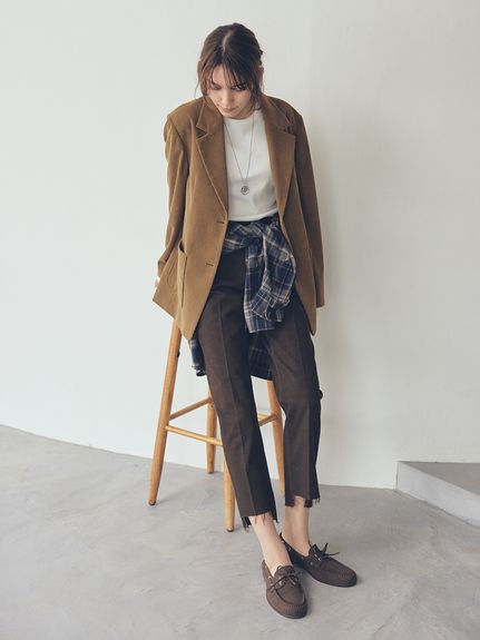 Mila Owen コーデュロイパッチポケットシングルジャケット セットアップ対応】コーデュロイパッチポケットシングルジャケット