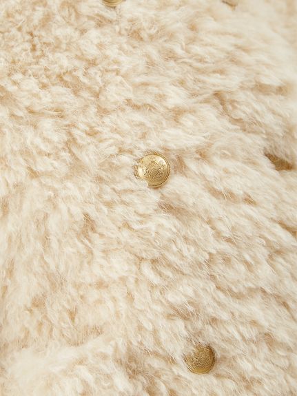 金釦フェイクファー短丈ジャケット(ジャケット)｜アウター｜Mila Owen