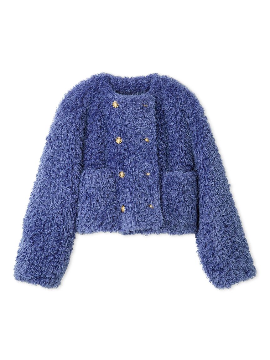 金釦フェイクファー短丈ジャケット(ジャケット)｜アウター｜Mila Owen