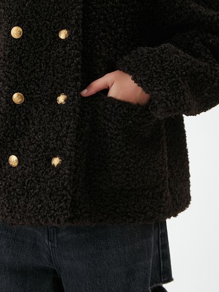 ミラオーウェン　Mila Owen 金釦カールファージャケット　今期NEW 金釦カールファージャケット(ジャケット)｜アウター｜Mila Owen（ミラ