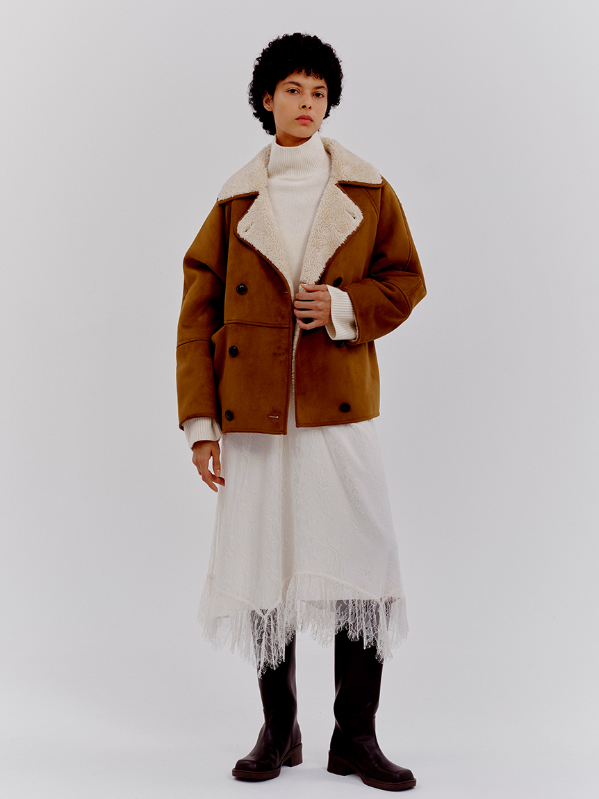 フェイクレザームートンジャケット(ジャケット)｜アウター｜Mila Owen