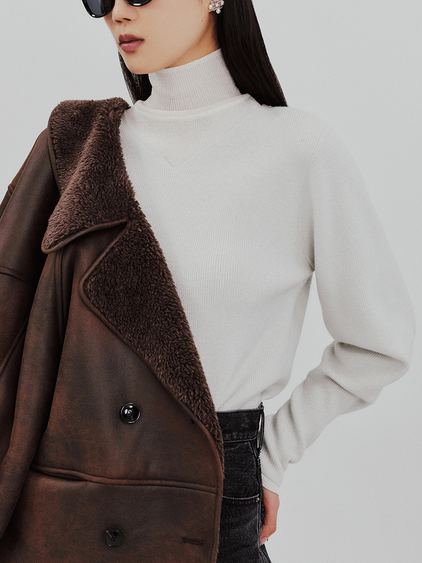 フェイクレザームートンジャケット(ジャケット)｜アウター｜Mila Owen