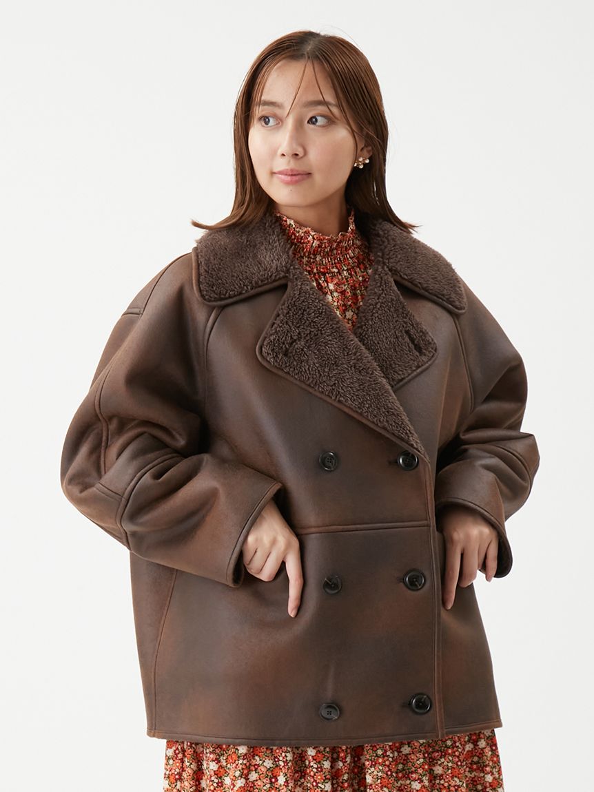 フェイクレザームートンジャケット(ジャケット)｜アウター｜Mila Owen