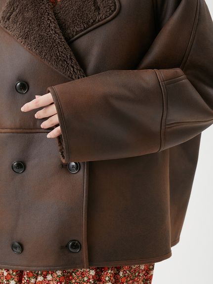 フェイクレザームートンジャケット(ジャケット)｜アウター｜Mila Owen