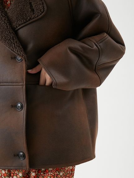 フェイクレザームートンジャケット(ジャケット)｜アウター｜Mila Owen