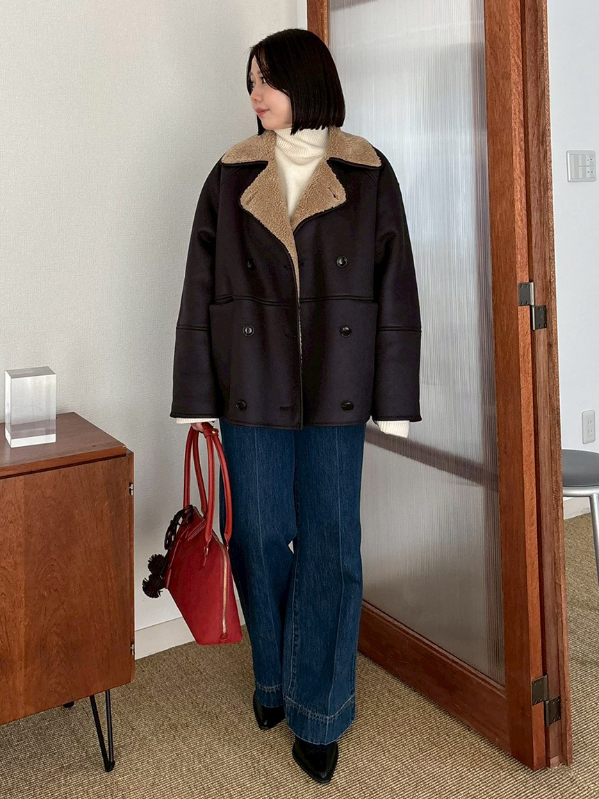 フェイクレザームートンジャケット(ジャケット)｜アウター｜Mila Owen