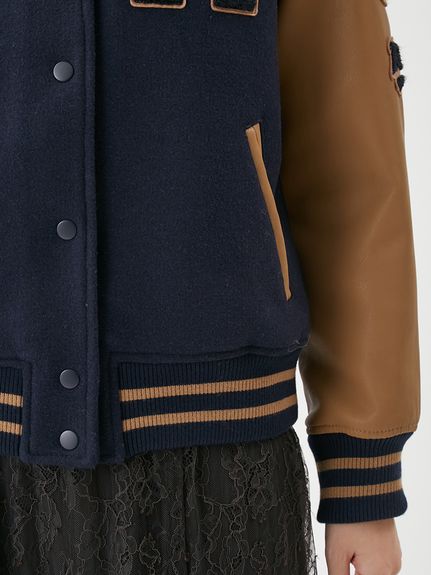 ミラオーウェンスタジャン ワッペンスタジアムジャンバー(ブルゾン)｜アウター｜Mila Owen