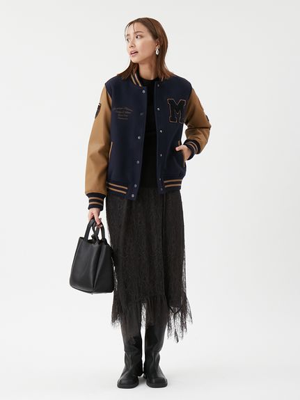 ワッペンスタジアムジャンバー(ブルゾン)｜アウター｜Mila Owen