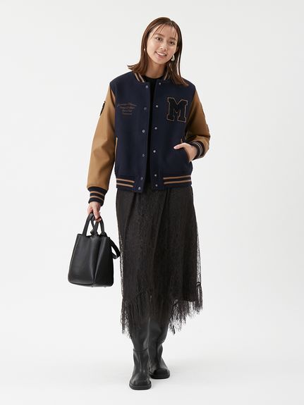 ミラオーウェンスタジャン ワッペンスタジアムジャンバー(ブルゾン)｜アウター｜Mila Owen