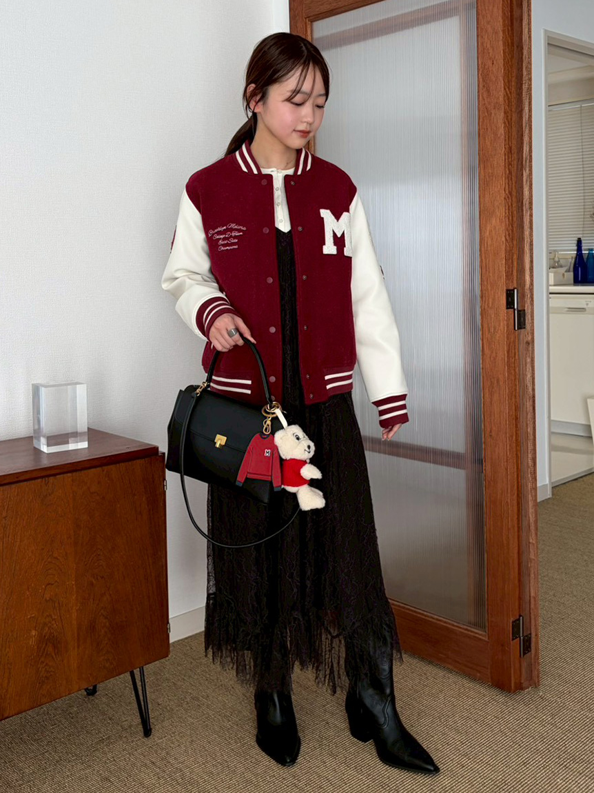 ミラオーウェンスタジャン ワッペンスタジアムジャンバー(ブルゾン)｜アウター｜Mila Owen