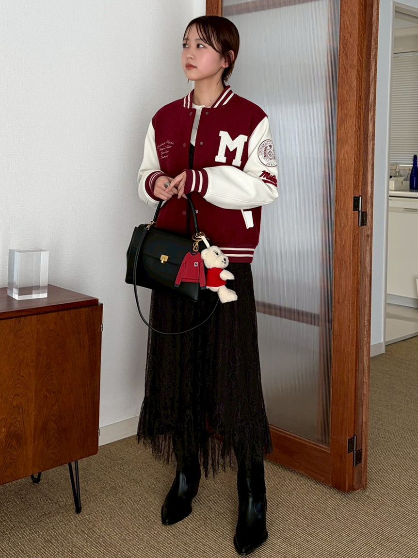 ワッペンスタジアムジャンバー(ブルゾン)｜アウター｜Mila Owen（ミラ