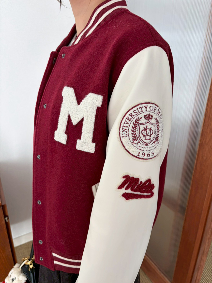 ワッペンスタジアムジャンバー(ブルゾン)｜アウター｜Mila Owen（ミラ