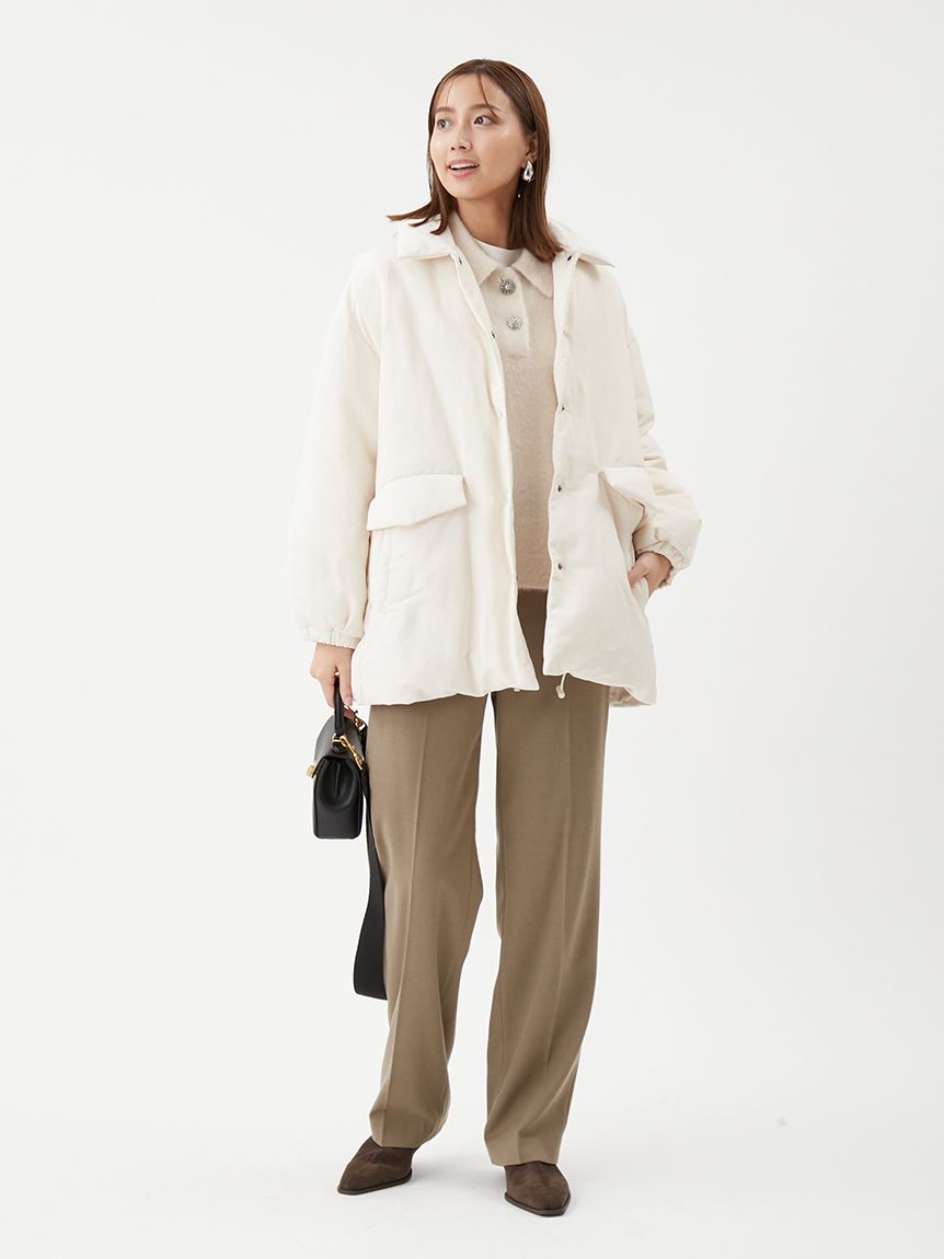 An MILLE ホワイト　アウター mila schon（ミラショーン） 30%OFF 2025秋冬新作 暖かボア ダブルzip