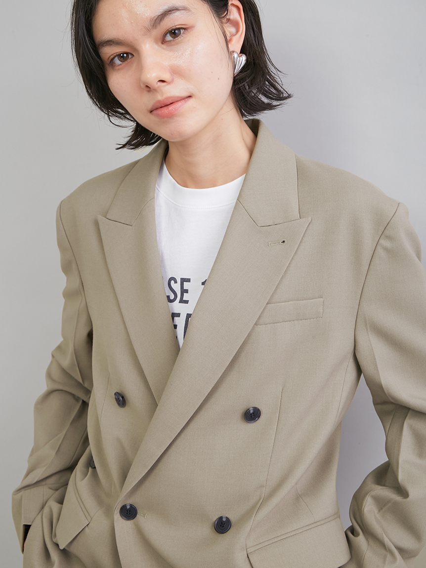 ダブルブレストテーラードジャケット(テーラードジャケット)｜アウター