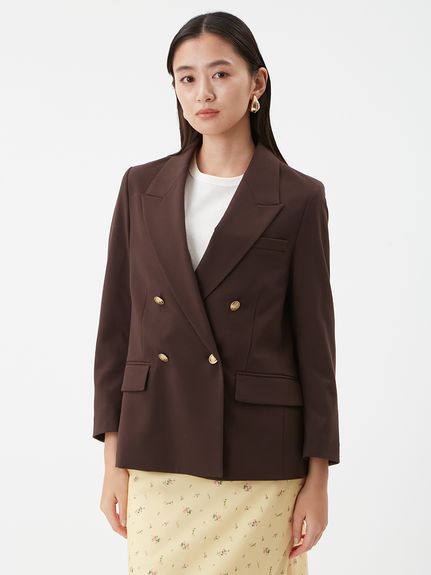 金釦ダブルブレストブレザー(テーラードジャケット)｜アウター｜Mila