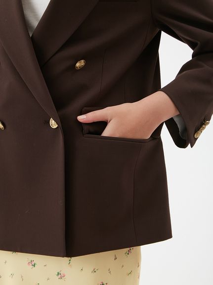 金釦ダブルブレストブレザー(テーラードジャケット)｜アウター｜Mila