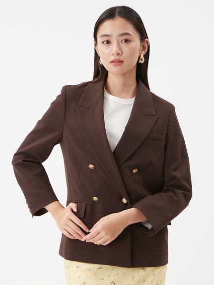 金釦ダブルブレストブレザー(テーラードジャケット)｜アウター｜Mila