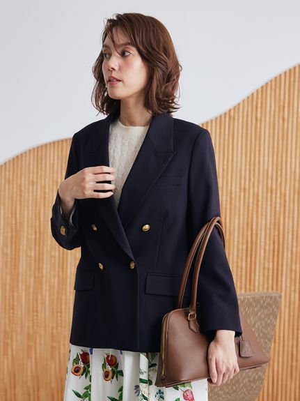 金釦ダブルブレストブレザー(テーラードジャケット)｜アウター｜Mila