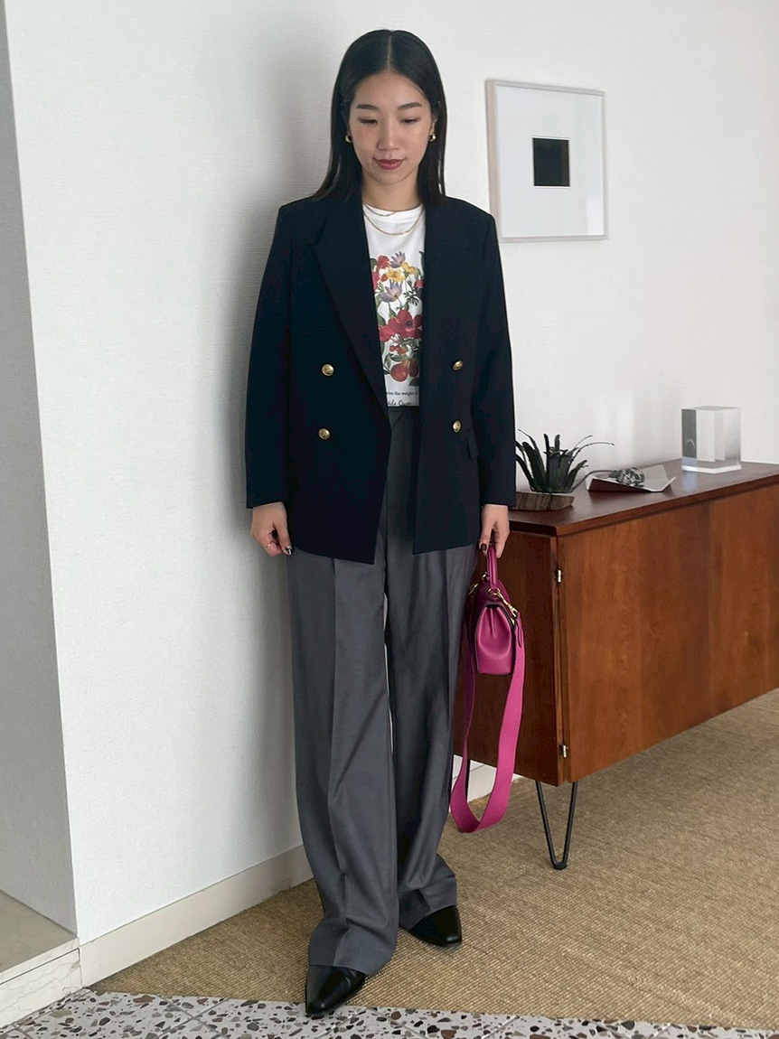 金釦ダブルブレストブレザー(テーラードジャケット)｜アウター｜Mila