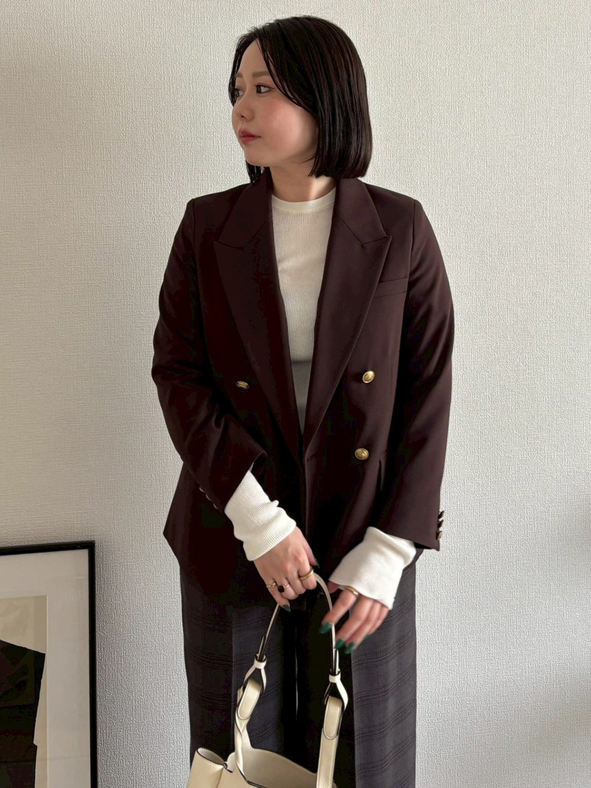金釦ダブルブレストブレザー(テーラードジャケット)｜アウター｜Mila