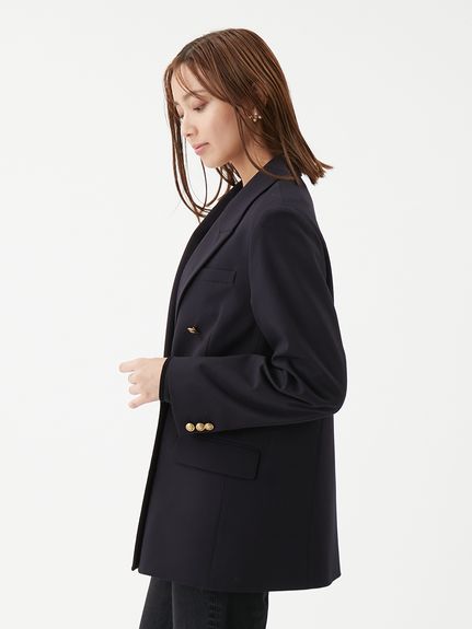 Mila Owenネイビー ダブルブレストピーコート Mila Owenネイビー ダブルブレストピーコート 金釦ダブル