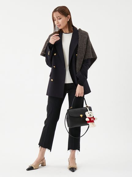 値下げ★ほぼ新品★タグあり★Mila Owen★テーラードジャケット★ベージュ Mila Owen（ミラオーウェン）の「ビッグショルダーダブル