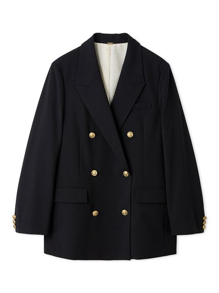 金釦ダブルブレストロングブレザー(テーラードジャケット)｜アウター