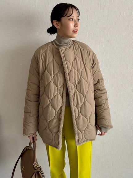 リバーシブルエコファージャケット(ブルゾン)｜アウター｜Mila Owen