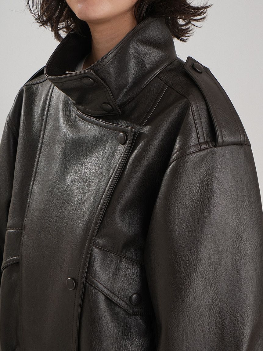 フェイクレザーブルゾン(ジャケット)｜アウター｜Mila Owen（ミラ