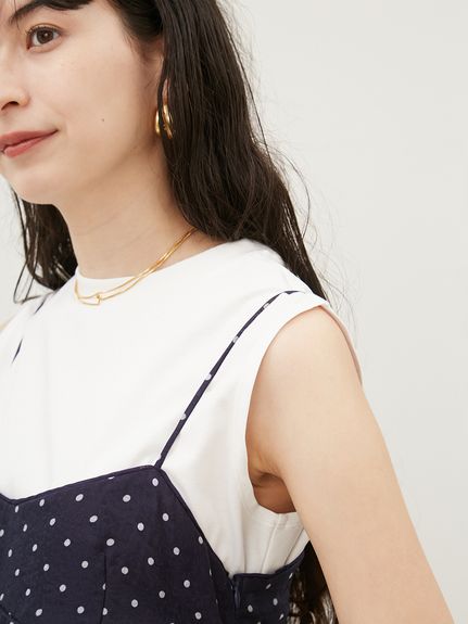 カットレイヤードパネルボリュームワンピース【手洗い可能】(トップス 
