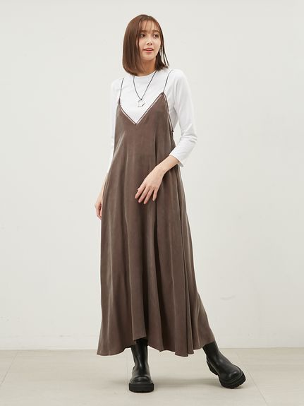 セットアイテム】TシャツSETフレアキャミワンピース(マキシ