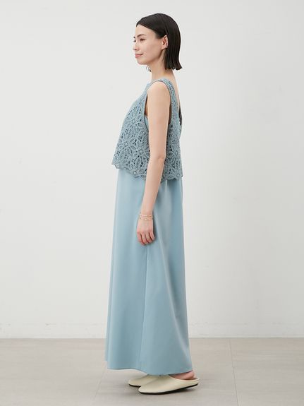 Mila Owen クロシェニットキャミ ウォッシャブル】クロシェニットキャミ×ノースリトップス(ニット