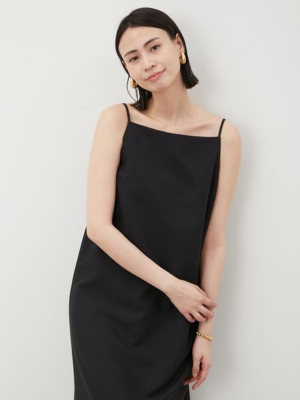 ベア付ストレートナローマキシキャミワンピース(マキシ・ロング