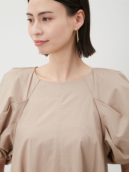 ミラオーウェン 23SS リネン混 ボリュームスリーブ ワンピース1 ミラ オーウェン Mila Owen ボリュームスリーブリネンワンピース
